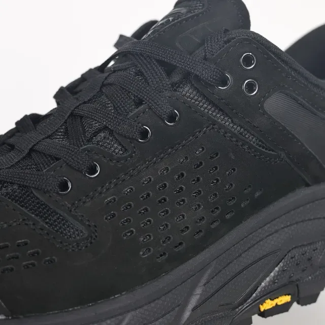 Hoka Negro Naranja Perforado Ante-Malla Superior Vibram Megagrip Suela Lifestyle Sneakers 6
