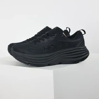Hoka Clifton Black Monochrome Engineered Knit Upper Running Shoes