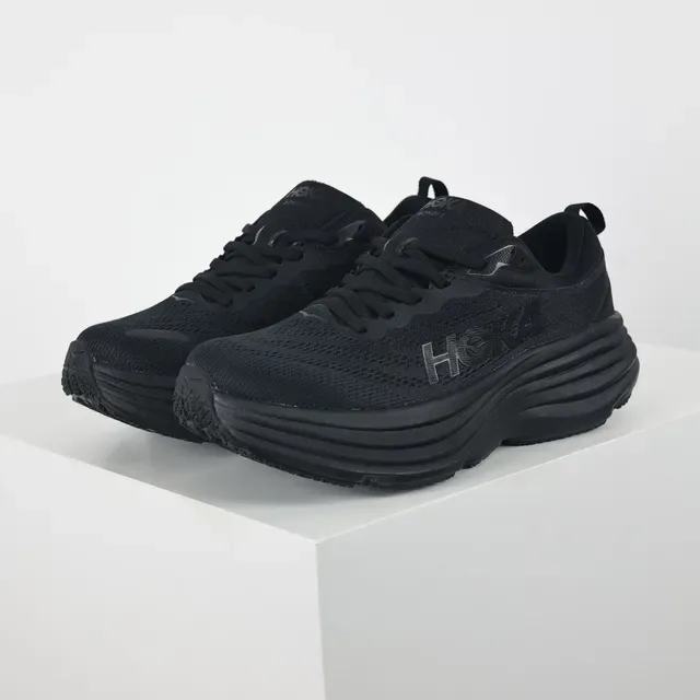 Hoka Clifton Chaussures de running Noir Monochrome Upper en tricot ingénierie 2