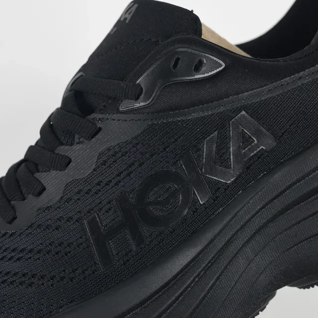 Hoka Clifton Chaussures de running Noir Monochrome Upper en tricot ingénierie 6