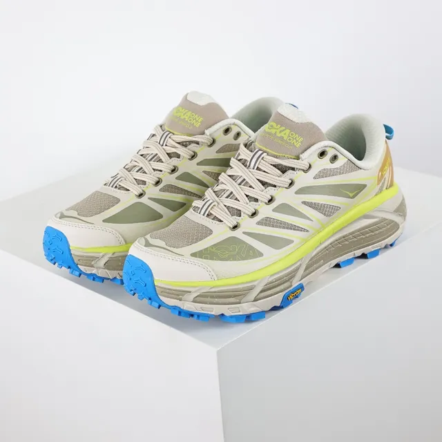 Hoka Speedgoat beige vert lime bleu chaussures de trail running 2