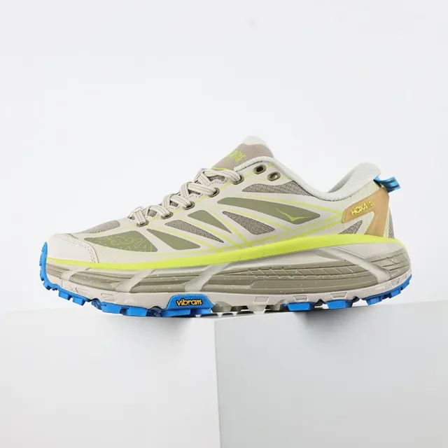 Hoka Speedgoat beige vert lime bleu chaussures de trail running 9