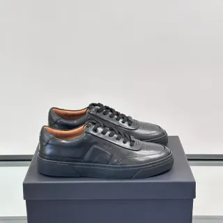 Hugo Boss Black Brown Leather Upper Perforated Toe Cap Lifestyle Sneakers