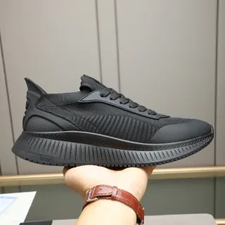 Hugo Boss Black Knit Upper Sculpted Sole Lifestyle Sneaker