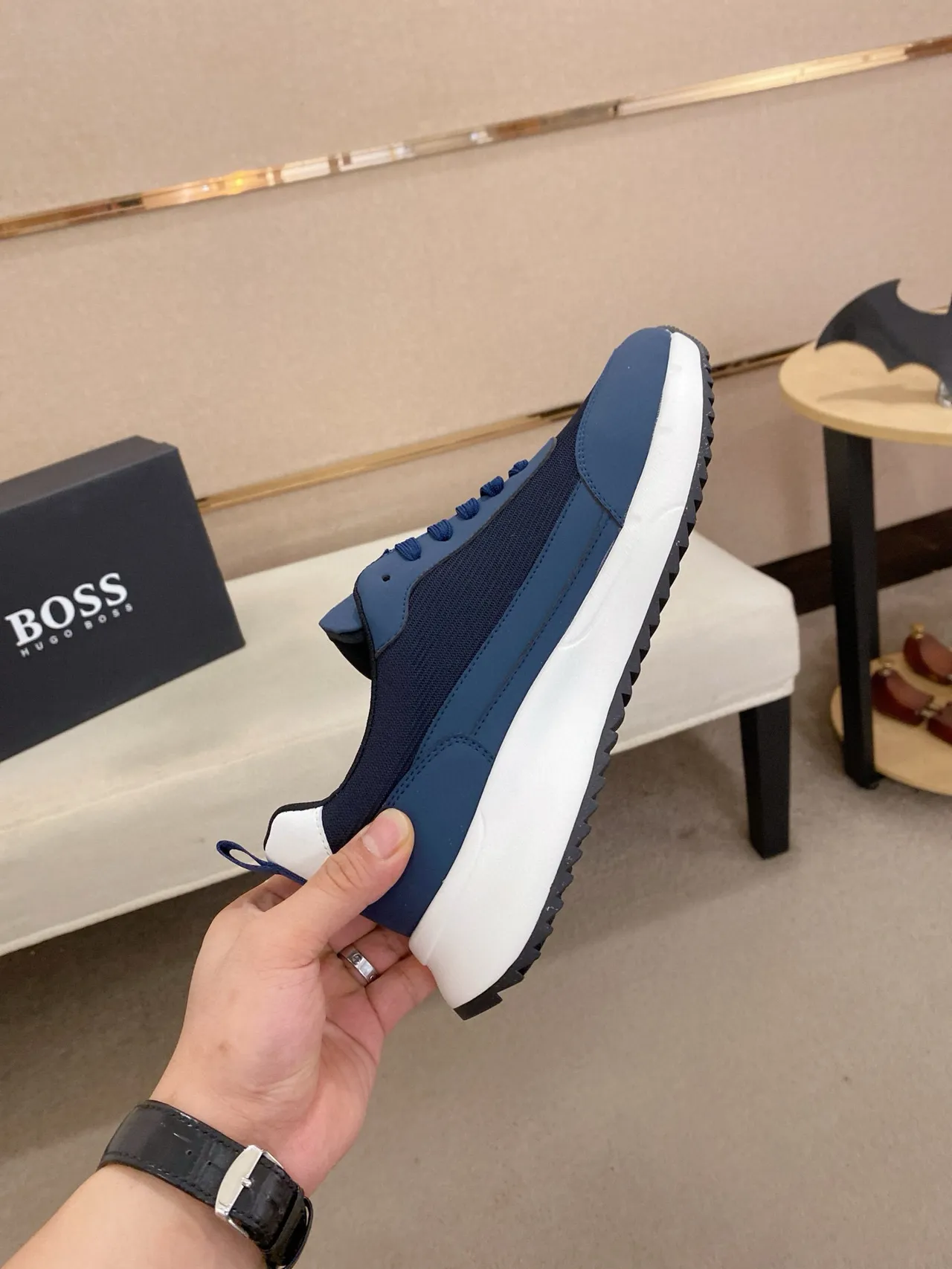 Hugo Boss Navy Blue Chunky Sneakers 4
