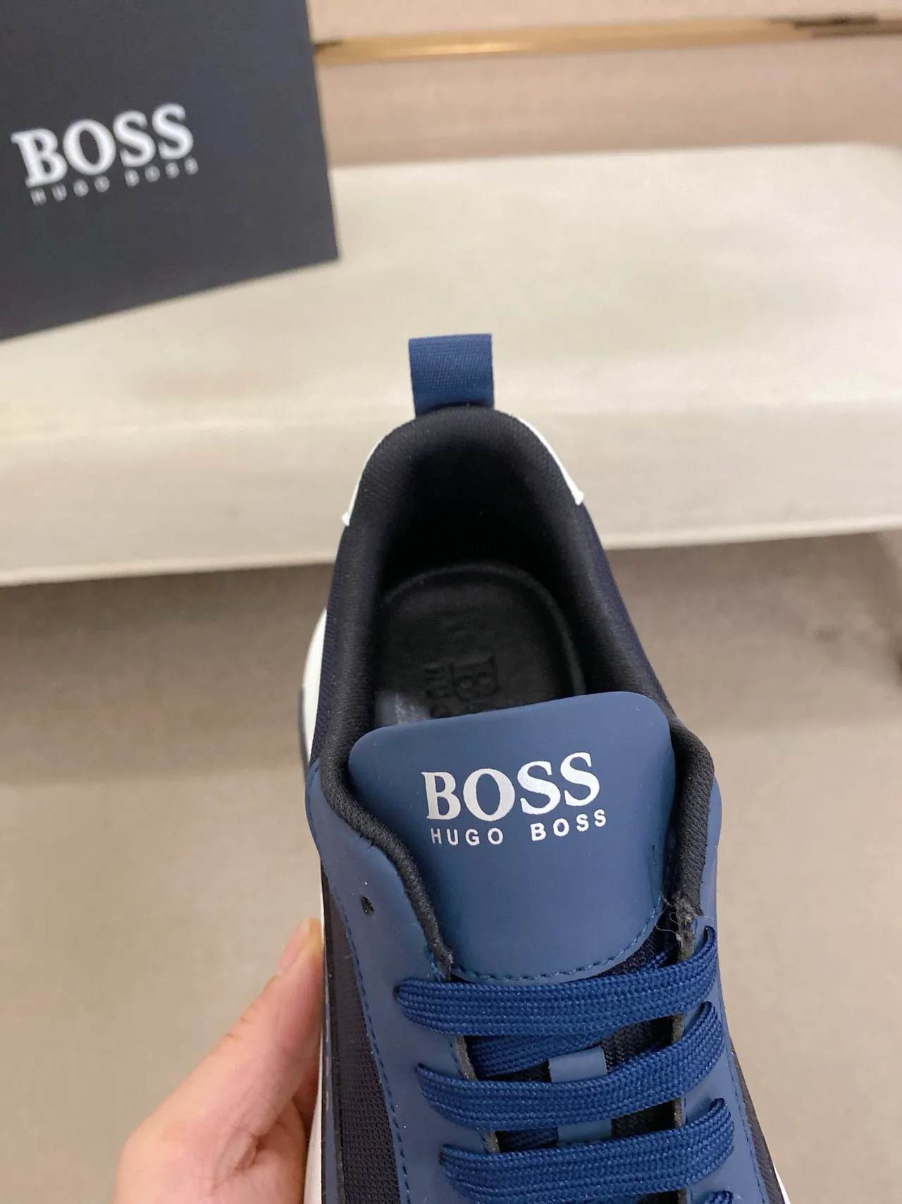 Hugo Boss Navy Blue Chunky Sneakers 5