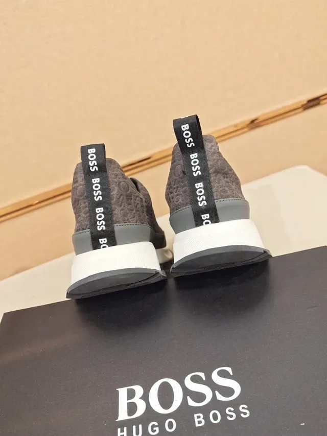 Hugo Boss Slip-On Monogram Gray Lifestyle Sneaker 3