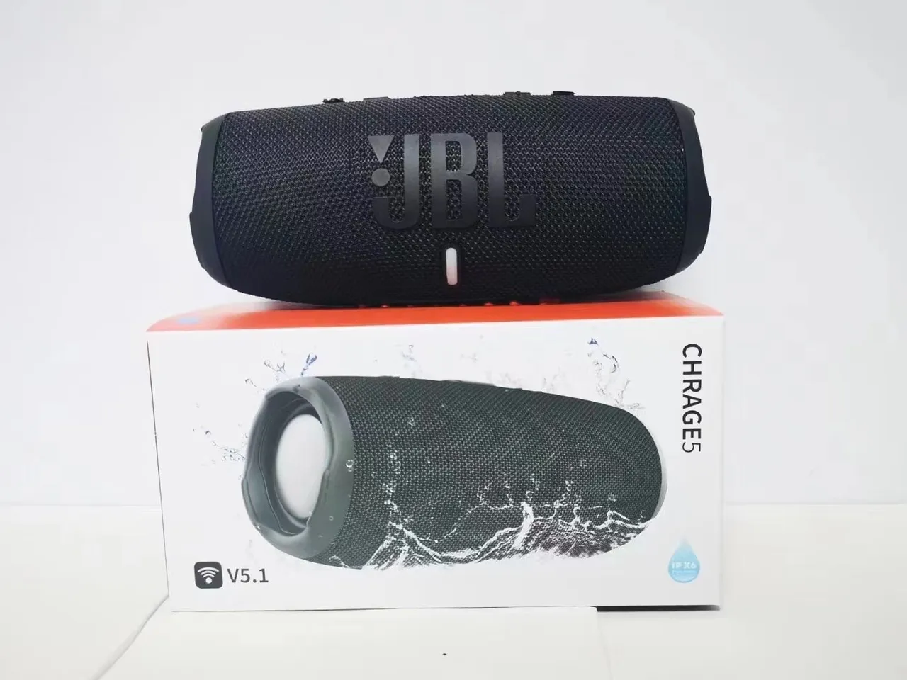 JBL Charge Red Multicolor Cylindrical Fabric-Grille Portable Speaker 5