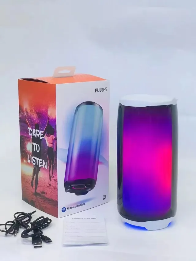 JBL White Gray Cylindrical Transparent-Shell Portable Speaker 3