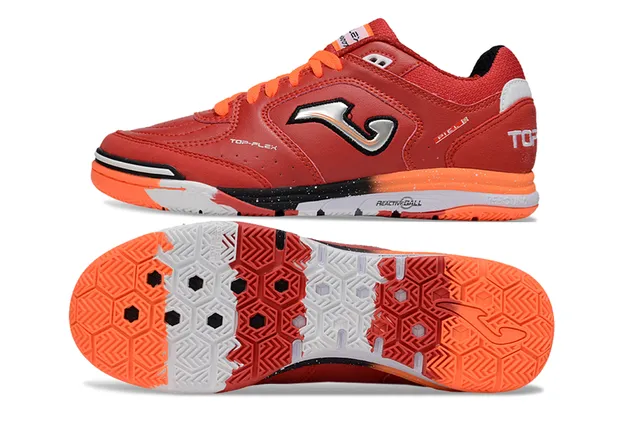 Joma Top-Flex Red Orange Synthetic Leather Upper Sneakers 4