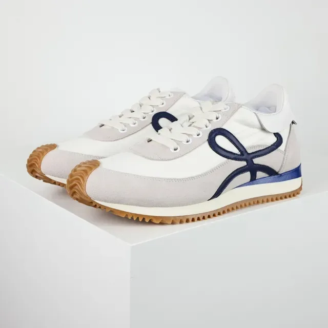 Loewe Anagram Sneaker Off-White Gray Navy Gum Lifestyle Sneakers 2