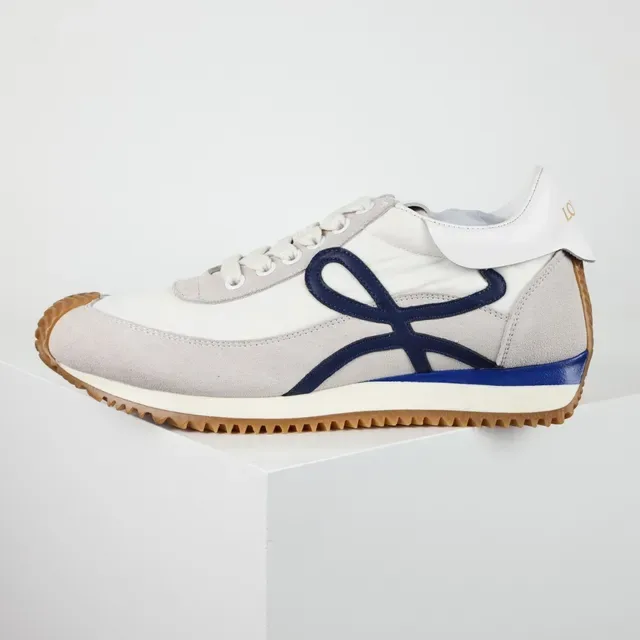Loewe Anagram Sneaker Off-White Gray Navy Gum Lifestyle Sneakers 9