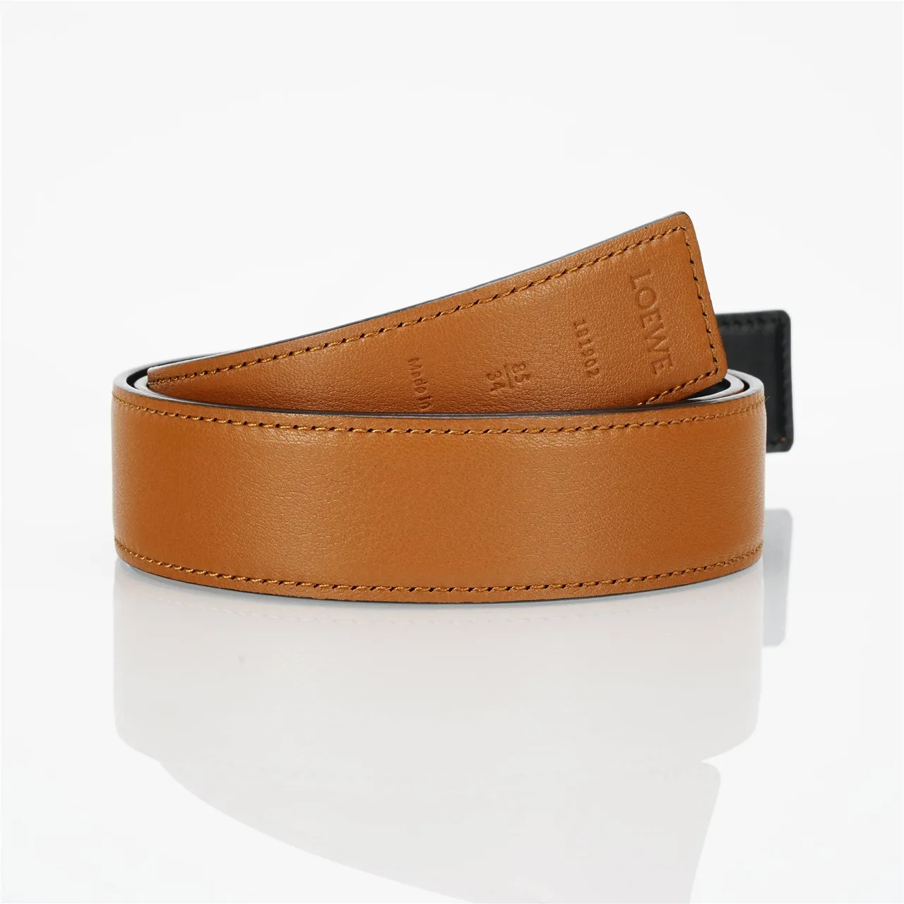 Loewe Anagram Tan Leather Belt 5