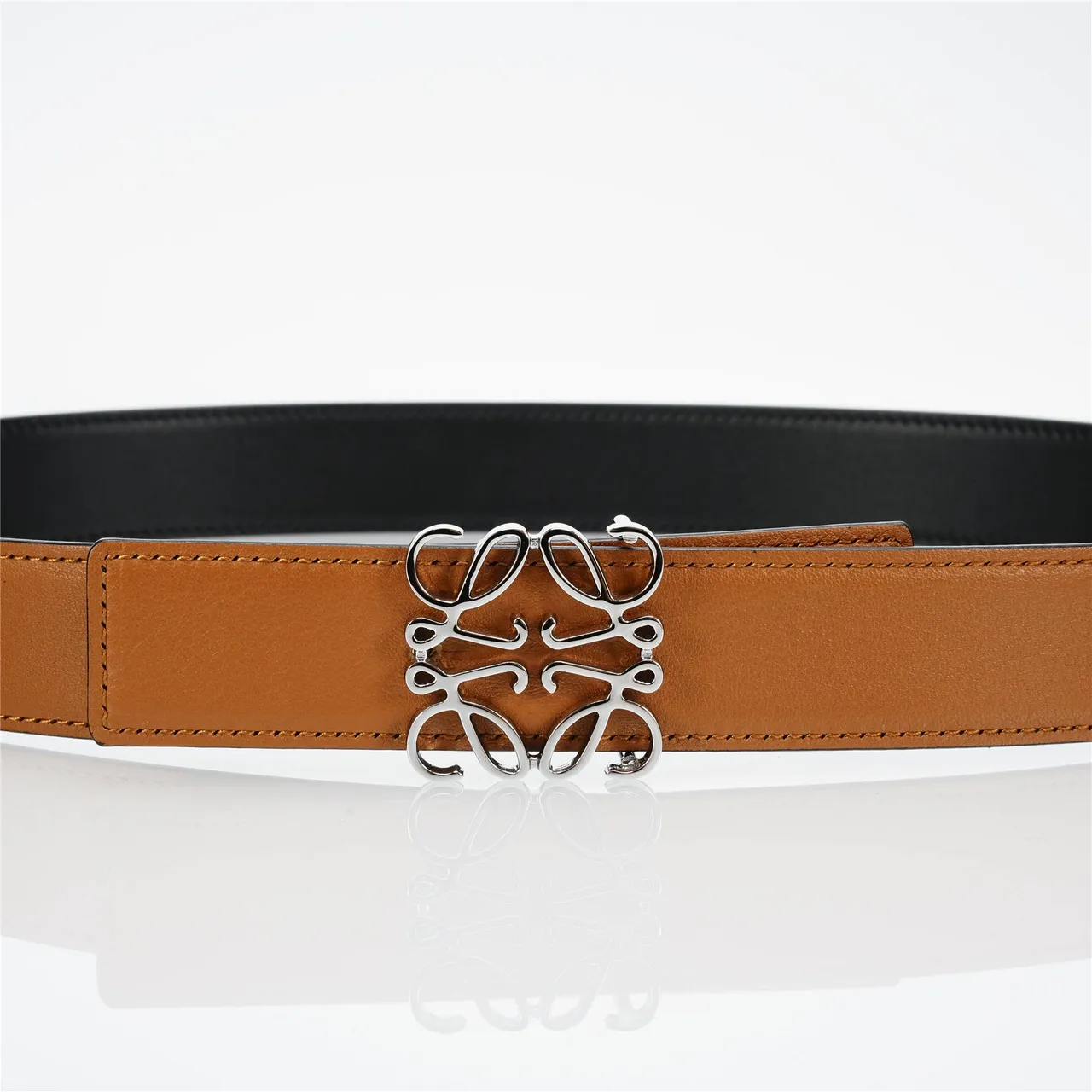 Loewe Anagram Tan Leather Belt 8
