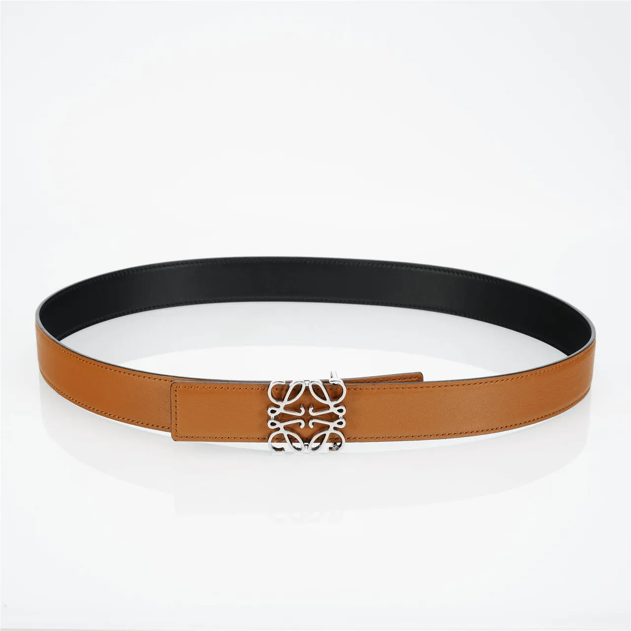 Loewe Anagram Tan Leather Belt 9