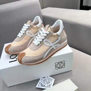Loewe Flow Runner Beige and White Lifestyle Sneakers