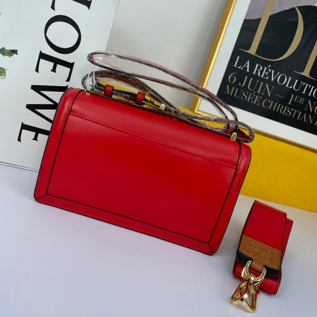 Loewe Gate Black Gold Structured Leather Hardware Handbag 15