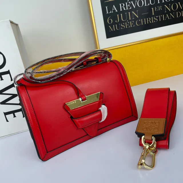 Loewe Gate Black Gold Structured Leather Hardware Handbag 16
