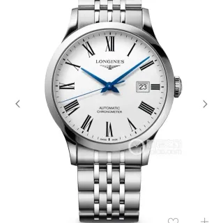 Longines Master Collection Silver Blue Stainless Steel Bracelet White Dial Mechanical Watch