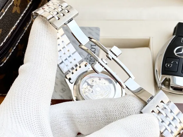 Longines Master Collection Silver Blue Stainless Steel Bracelet White Dial Mechanical Watch 2