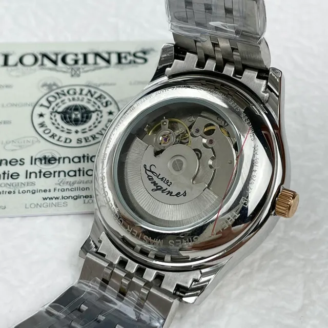 Longines Silver Gold Two-Tone Stainless Steel White Dial Mechanical Watch 6