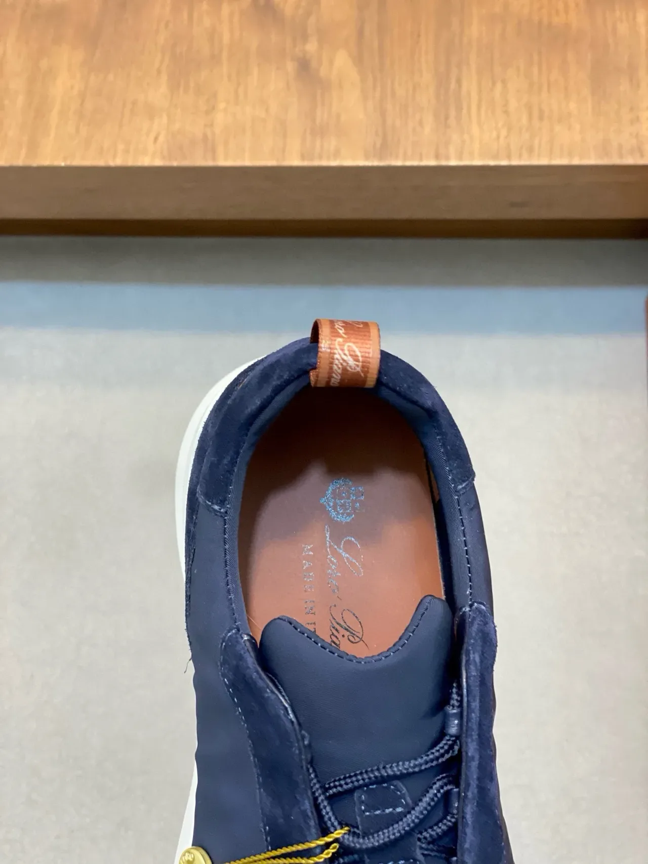 Loro Piana Navy daim Slip-On Lifestyle Sneakers 7