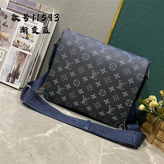 Louis Vuitton Army Green Gray Monogram-Printed Canvas Gradient Ombre Effect Crossbody Bag 10