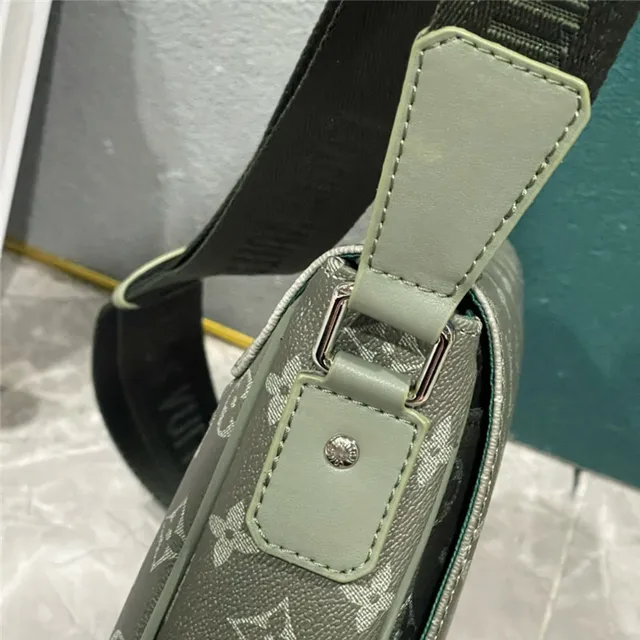 Louis Vuitton Army Green Gray Monogram-Printed Canvas Gradient Ombre Effect Crossbody Bag 15