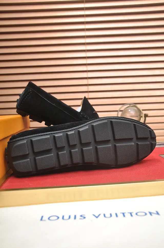 Louis Vuitton Black Beige Suede Upper Penny Silhouette Loafer 3