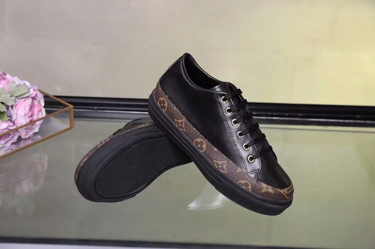 Louis Vuitton Black Brown Monogram Stripe Leather Upper Lifestyle Sneakers 4