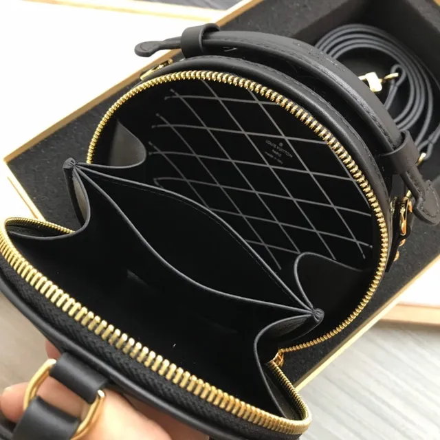Louis Vuitton Black Gold Circular Embossed Monogram Saddle Bag 2