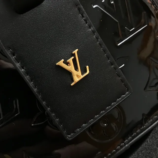 Louis Vuitton Black Gold Circular Embossed Monogram Saddle Bag 4