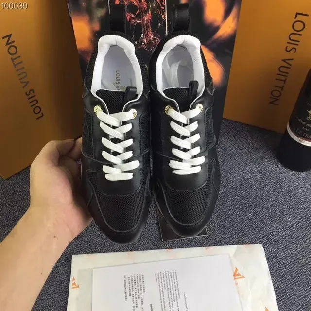 Louis Vuitton Black Gold Mesh And Synthetic Upper White Laces Lifestyle Sneakers 2