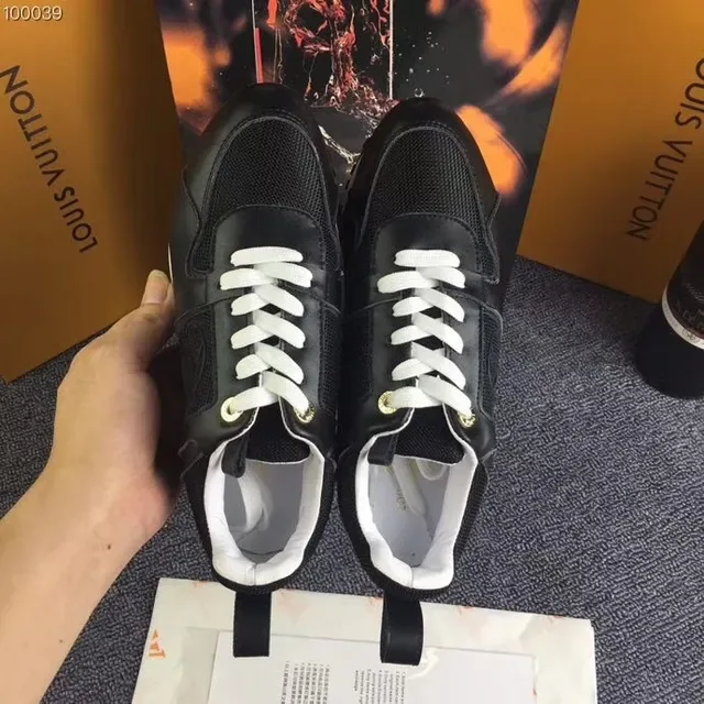 Louis Vuitton Black Gold Mesh And Synthetic Upper White Laces Lifestyle Sneakers 3
