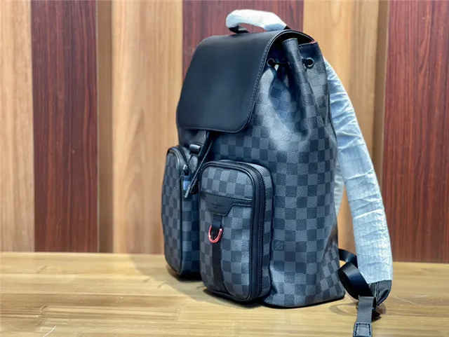 Louis Vuitton Black Gray Damier Graphite Canvas Leather Flap Casual Backpack 8
