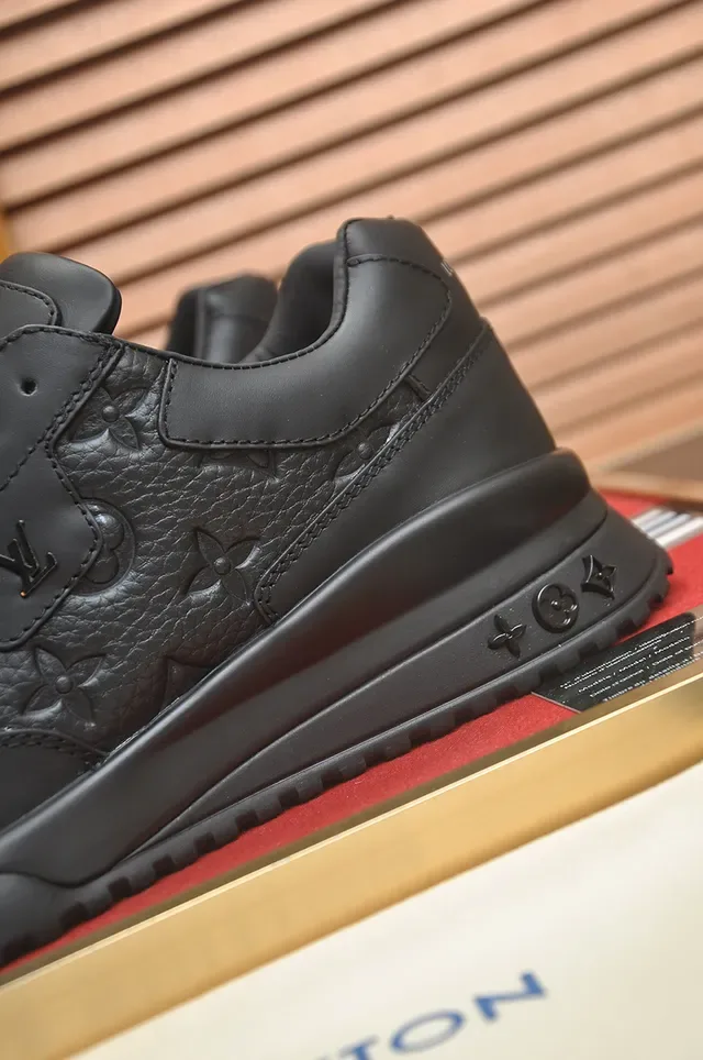 Louis Vuitton Black Monogram Leather Sculpted Chunky Sole Lifestyle Sneakers 2