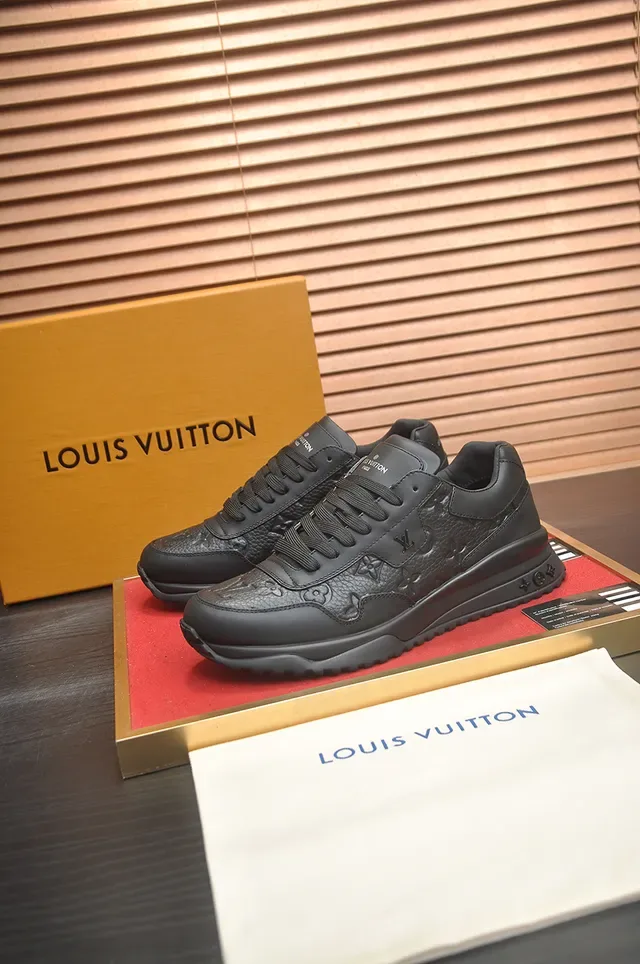 Louis Vuitton Black Monogram Leather Sculpted Chunky Sole Lifestyle Sneakers 4