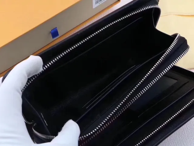 Louis Vuitton Black Textured Leather Zip-Around Long Wallet 2
