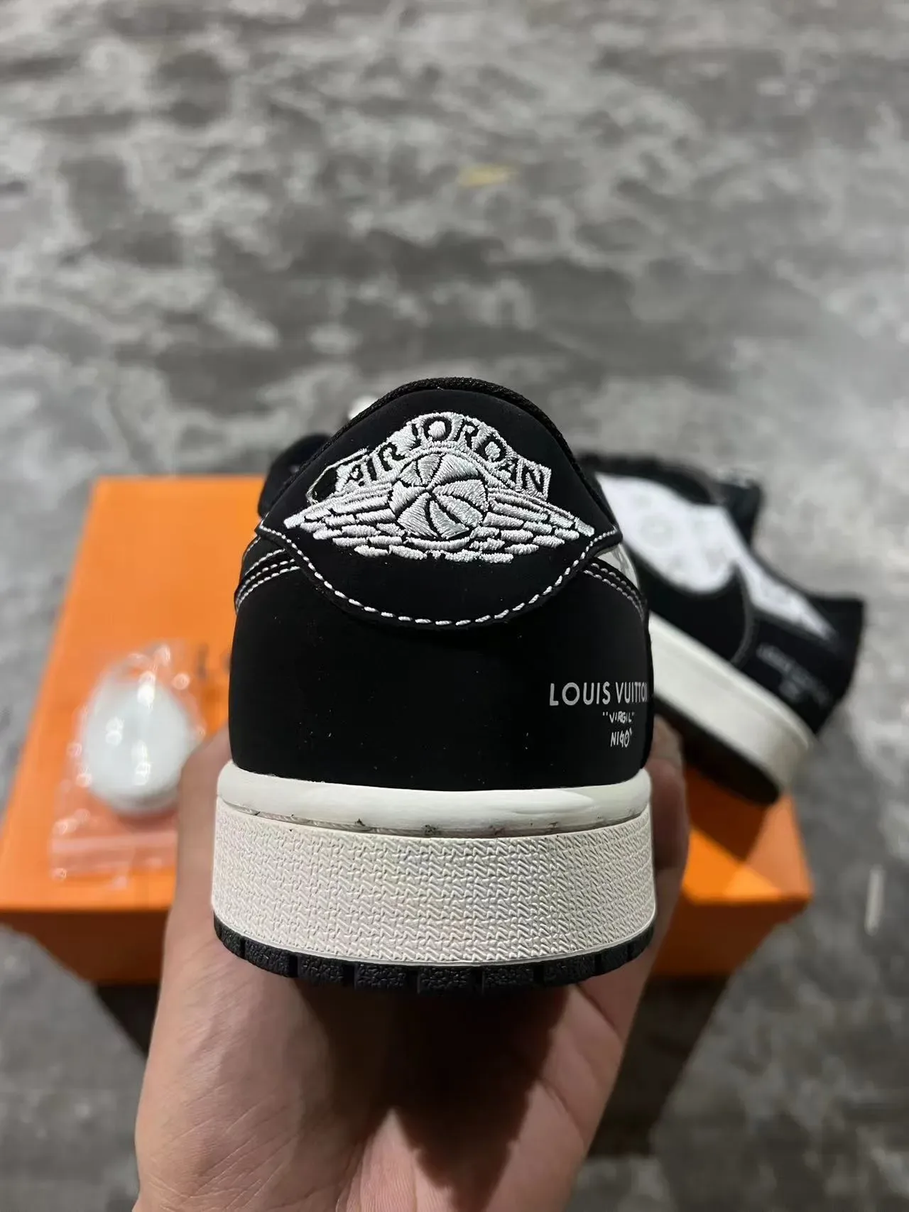 Louis Vuitton Black White Monogram-Printed Panels Contrast Lifestyle Sneakers 8