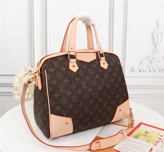 Louis Vuitton Brown Beige Monogram Canvas Light Leather Trim Boston Bag 7