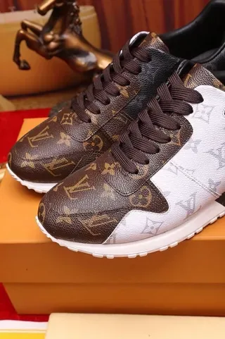 Louis Vuitton Brown White Monogram Leather Asymmetrical Color Blocking Lifestyle Sneakers 2