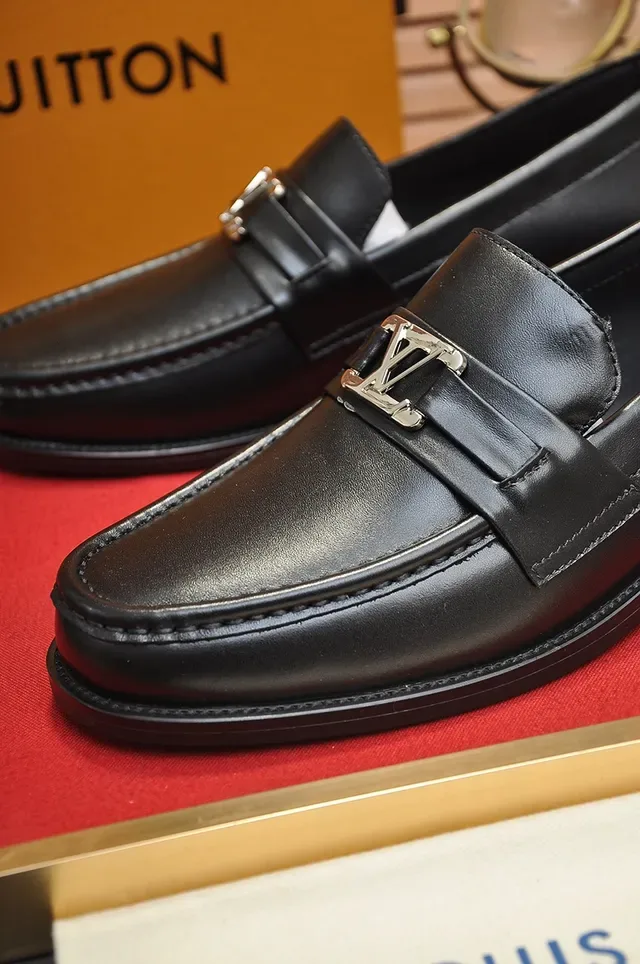 Louis Vuitton Buckle Loafer Black Leather Loafers 2