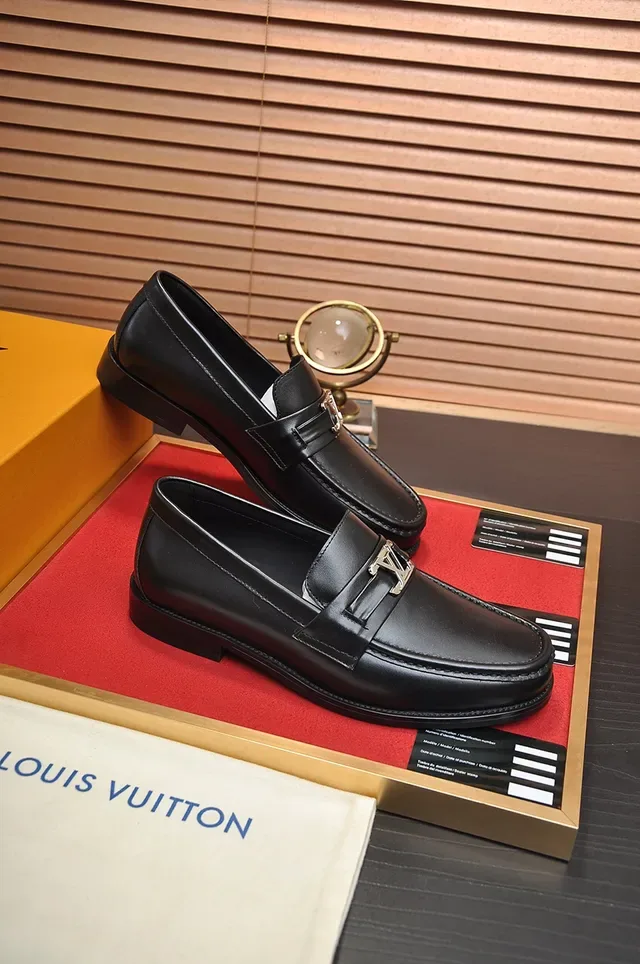 Louis Vuitton Buckle Loafer Black Leather Loafers 4