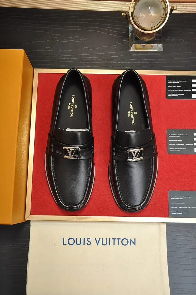 Louis Vuitton Buckle Loafer Black Leather Loafers 5