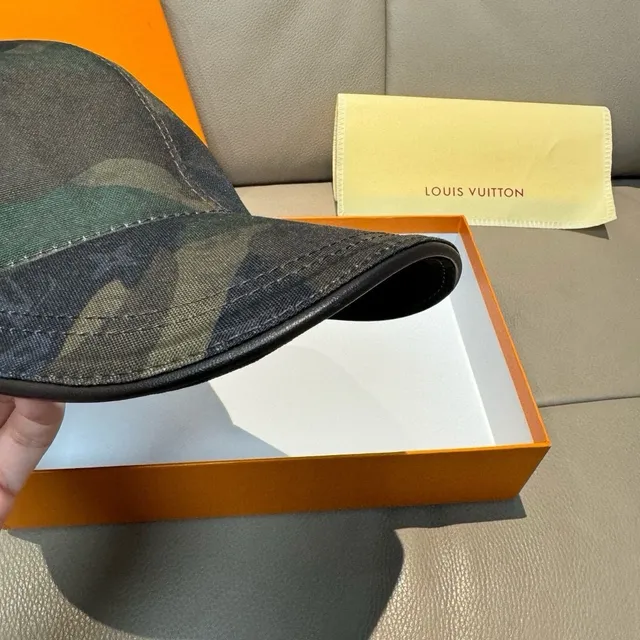 Louis Vuitton Camouflage-Print Structured Baseball Cap 6