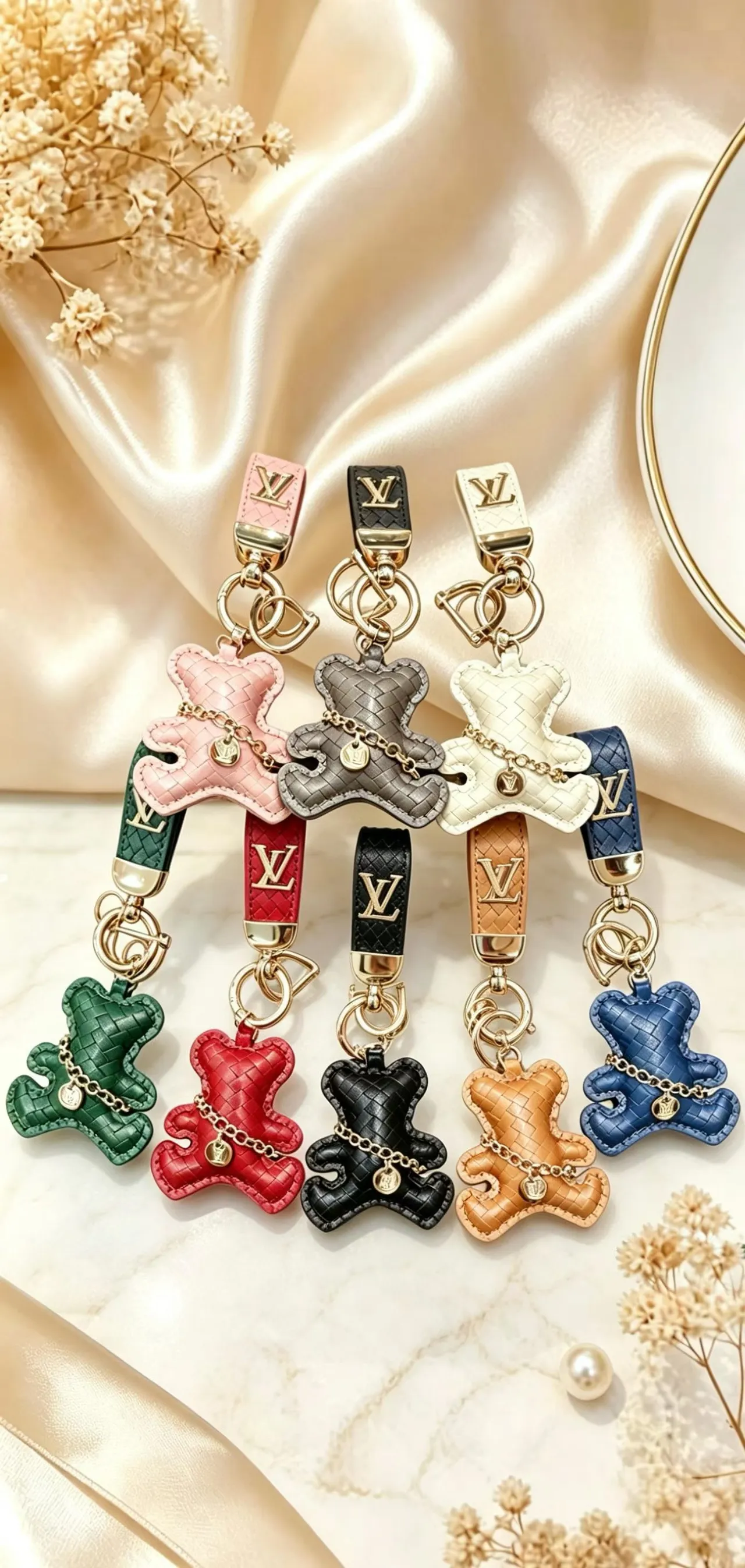 Louis Vuitton Cat Charm Multicolor Woven Leather Silhouette Tote Bag 6