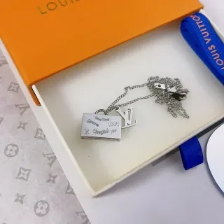 Louis Vuitton City Lock Engraved Pendant Necklace