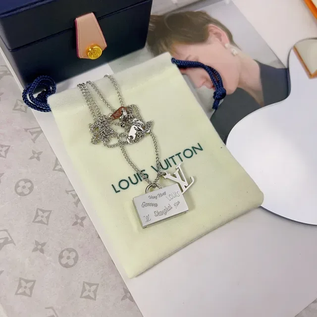 Louis Vuitton City Lock Engraved Pendant Necklace 3