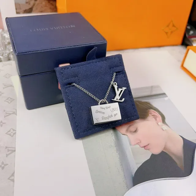 Louis Vuitton City Lock Engraved Pendant Necklace 6