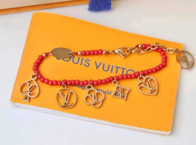 Louis Vuitton Coral Beaded Multi-Monogram Charm Bracelet 3